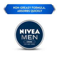 NIVEA Men Crème, Non Greasy Moisturizer, Cream for Face, Body & Hands, 75 ml & NIVEA Men Body Wash, Vitality Fresh with Ocean Minerals, Shower Gel for Body, Face & Hair, 250 ml