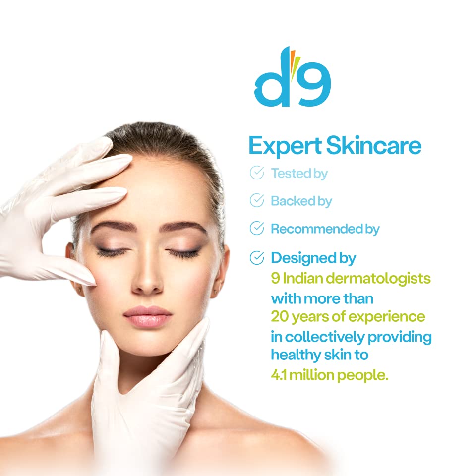 D9 Moisturising Soap | All Skin Types | Designed by Dermatologists | 75gm | Pack of 4