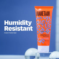 MANETAIN Hard Hold Gel for Curly & Wavy Hair 100ml | Strong Hold, Frizz Control | Long-lasting Definition, Humidity Resistant, Shine-Enhancing