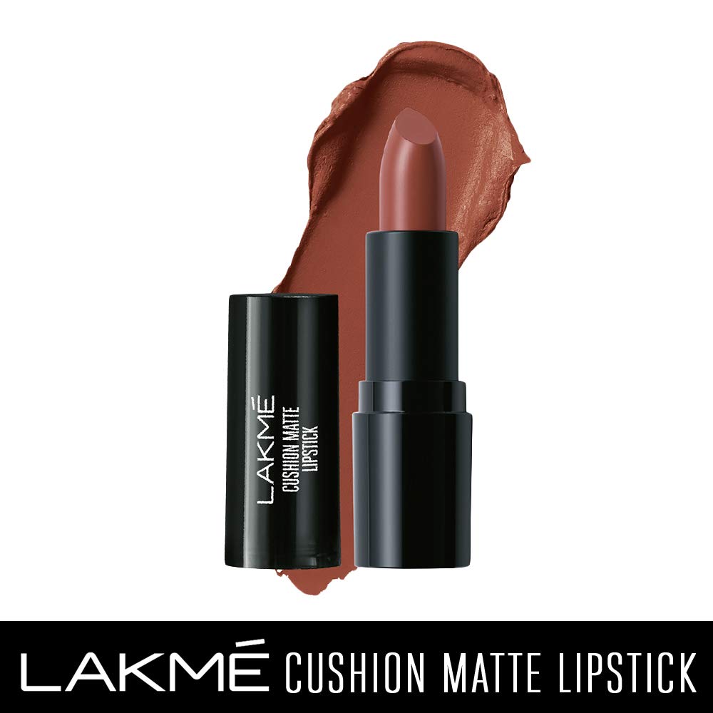 Lakmé 9 To 5 Primer + Matte Perfect Cover Full Coverage For Oily Skin Liquid Foundation & Lakmé Cushion Matte Lipstick Combo, 1 Count