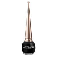 Seven Seas Liquid Color Eyeliner - 5ml | Waterproof | Smudgeproof | Long Lasting | Eyeliner for Women (Black, 5ml)