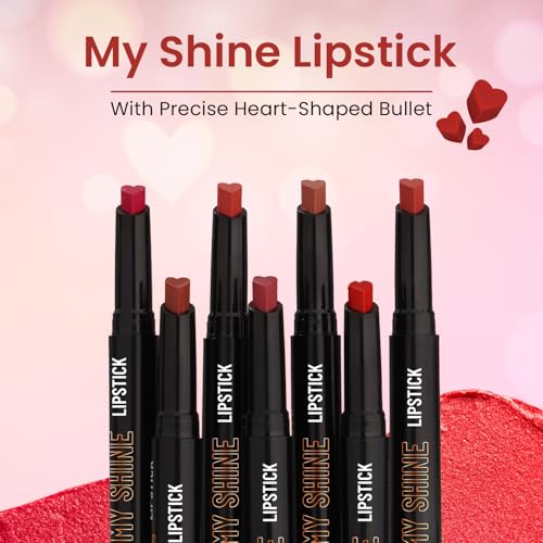 Swiss Beauty My Shine Creamy Lipstick with Vitamin E | Long Lasting Lipstick with Shiny finish | Shade- Pink Victoria, 1.5gm