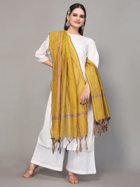 Satrani Women's  Woven Design Chanderi Dupatta
