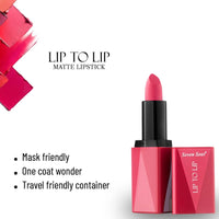 Seven Seas Lip To Lip Matte Full Coverage Long Lasting Lipstick | Smooth Application |Transferproof & Smudge Proof | Highly Pigemented Lipstick for Women (Chestnut Rose)