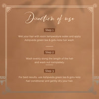 Ashpveda Gotu Kola and Green Tea Hair Wash Shampoo - Promotes Healthy, Silky-Smooth Hair - Natural Ingredients With Hair Frizz Control (30 ml)