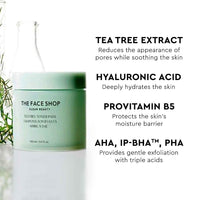 The Face Shop Tea Tree Toner Pads | Low-Irritant Double-sided Pad Reduces the Size of Pores & Excess Sebum | Good for Acne-Prone Skin, Clinically Tested|70 Sheets, K-Beauty