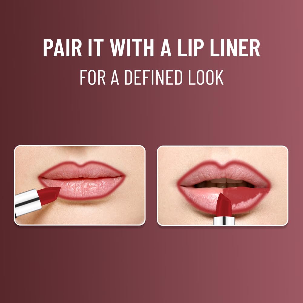 Swiss Beauty Pure Matte Creamy Lipstick | Non-drying, Highly pigmented Lipstick | Shade- Brandy Harrington, 3.8gm|