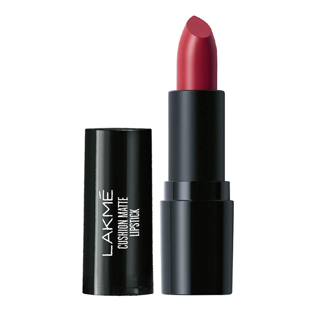 Lakmé Cushion Matte Lipstick, Red Wine, 4.5 g & Lakmé Cushion Matte Lipstick, Burgundy Bloom, 4.5 g