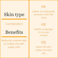 O3+ Vitamin C Face Wash Glow For Daily Brightening & Gentle Cleansing 60g & O3+ ALPHA MEN Acno D-TAN Scrub With Hyaluronic & Mint 50g - Detan Scrub for TAN removal Combo