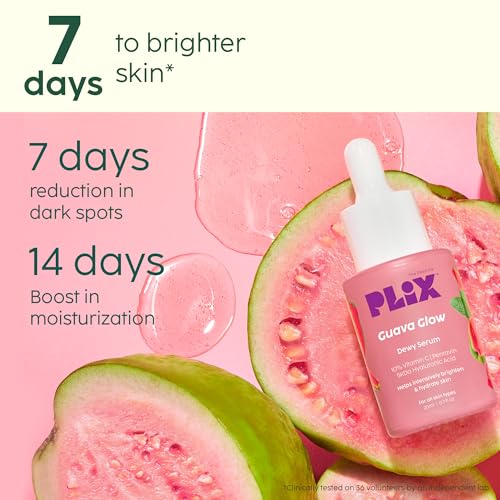 The Plant Fix Plix 10% Vitamin C Face Serum (20ml) for Skin Brightening & Even toned complexion with Guava Extract, Hyaluronic acid & Pentavitin, for Women & Men | All Skin Types