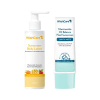 WishCare SPF 50 Sunscreen Combo for Face & Body (50gm + 200ml)