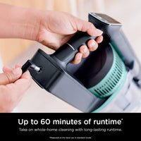 Shark IZ631H Cordless Pro Vacuum with PowerFins and Self-Cleaning Brushroll, Includes Upholstery Tool & Crevice Tool, Up To 60 Minute Runtime, HEPA Filtration, Cordless Vacuum, Dark Grey/Mojito Gray