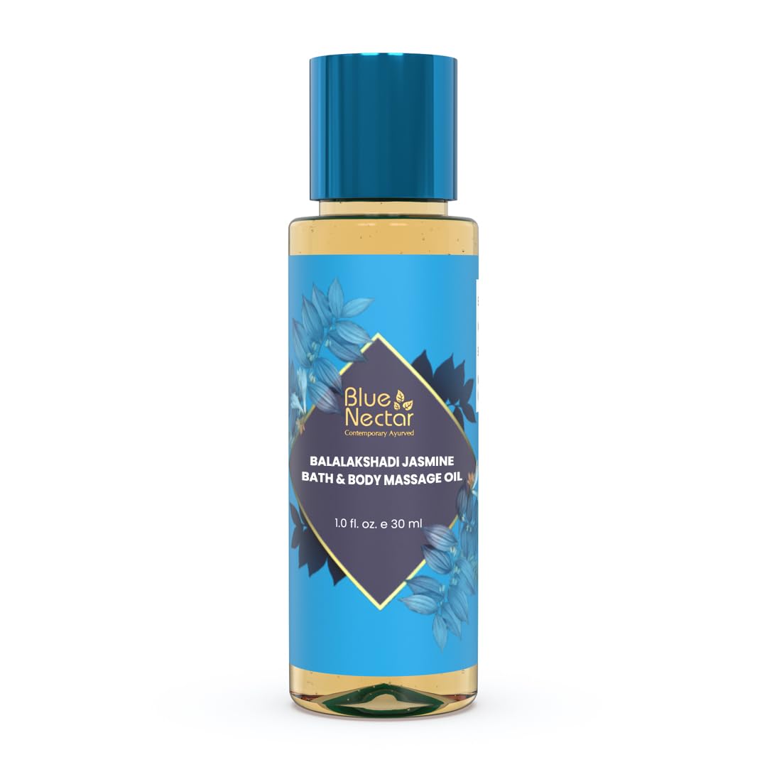 Blue Nectar Body Oil for Women & Men | Bath & Body Massage Oil with Ashwagandha & Natural Jasmine Oil (30 ml)