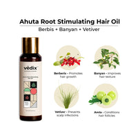 Vedix Customized Hair Fall&Dandruff Control Regimen For Normal/Oily Hair -Normal To Oily Scalp&Straight Hair,3 Product Ayurvedic Hair Care Kit - Ayurvedic Hair Oil,Shampoo,Hair Growth Serum,540 Grams