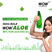 WOW Skin Science 99% Pure Aloe Vera Gel for Face, Skin & Hair - 150ml | Ultimate Gel For Glowing Skin | For Both Men and Women