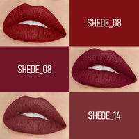 FLiCKA Tomato Bullet Matte Lipstick (Pack Of 3) | Hydrating, Moisturizing, Upto 6Hrs Long Lasting| Transfer & Smudge Proof Lipsticks For Women, Shade - 08