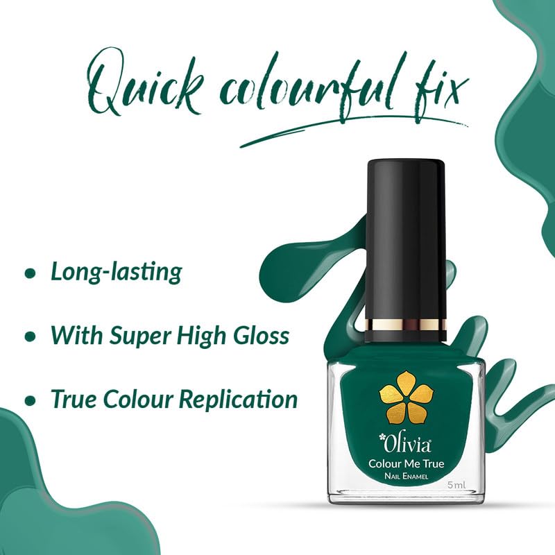 Olivia Nail Paint for Glossy Finish - 5ml (19 Ivy Green)