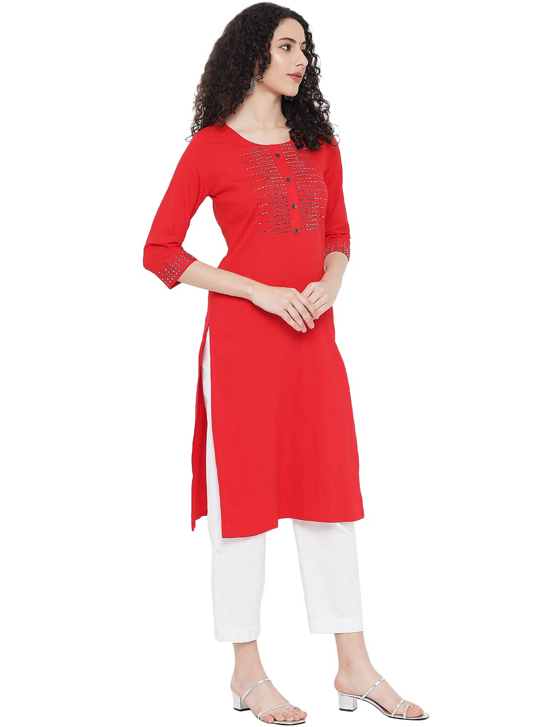 G4Girl Stretchable Cotton Lycra Kurti for Women's