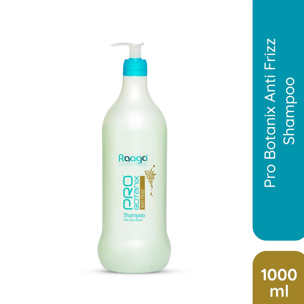 Raaga Professional Pro Botanix Anti-Frizz Shampoo with Shea Butter | Smoothes and Controls Unruly Frizzy Hair, Deep Moisturization | Suitable For Men & Women (1000 ml)