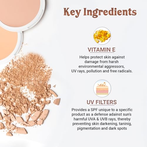 Iba Pure Skin Perfect Look Long Wear Mattifying Compact - Natural Coral, 9g | Even Coverage | Oil Free | Matte Finish | SPF 15 | Face Makeup | 100% Natural | Halal Certified & Vegan Makeup