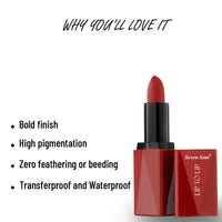 Seven Seas Lip To Lip Matte Full Coverage Long Lasting Lipstick | Smooth Application |Transferproof & Smudge Proof | Highly Pigemented Lipstick for Women (Chestnut Rose-II)