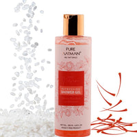 Pure aatman Rice Granuale with kesar Extract With Refreshing soft & gentle shower gel for nourishment Deep Cleansing Body Wash