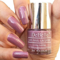 DeBelle Gel Creme Finish Nail Polish Laura Aura (Light Mauve), 8 Ml - Enriched With Natural Seaweed Extract, Cruelty Free, Toxic Free