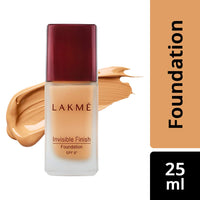 Lakmé Invisible Finish Spf 8 Cream Light Coverage Foundation For All Skin Types, Shade 01, 25Ml And Sheer Lip Love Chapstick, Spf15, Cherry, 4.5 G, 2 Count