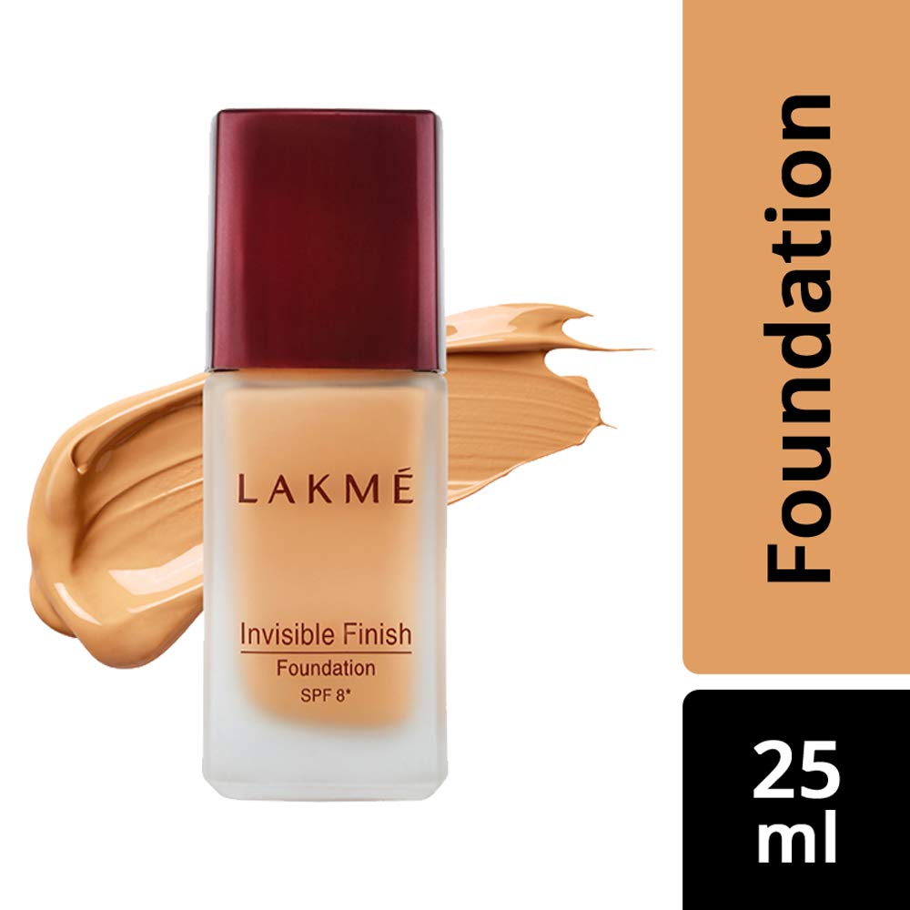 Lakmé Invisible Natural Finish Spf 8 Foundation, For All Skin Shade 01, 25Ml And Lakmé Perfecting Liquid Light Coverage Foundation, Marble, 27Ml,2 Count,Beige