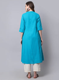 Pistaa's  Women Cotton Printed Cut Regular Kurta