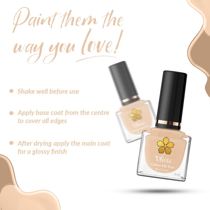Olivia Nail Paint for Glossy Finish - 5ml (10 Nude Jello)