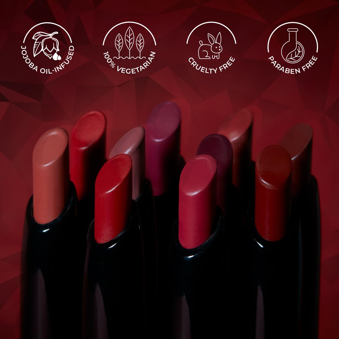 SUGAR Cosmetics Matte Attack Lipstick for Women | Transferproof & Smudgeproof | Lasts upto 12hrs | Enriched With Jojoba Oil | 2gm - Plums N Roses