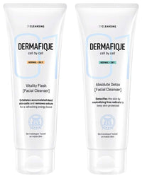 Dermafique Vitality Flash Facial Cleanser – 100ml Orange Zest Extract Removes Sebum (Oil) Face Wash with Micro Pearls Exfoliator Soap Absolute Detox Facial Cleanser – 100ml Fac