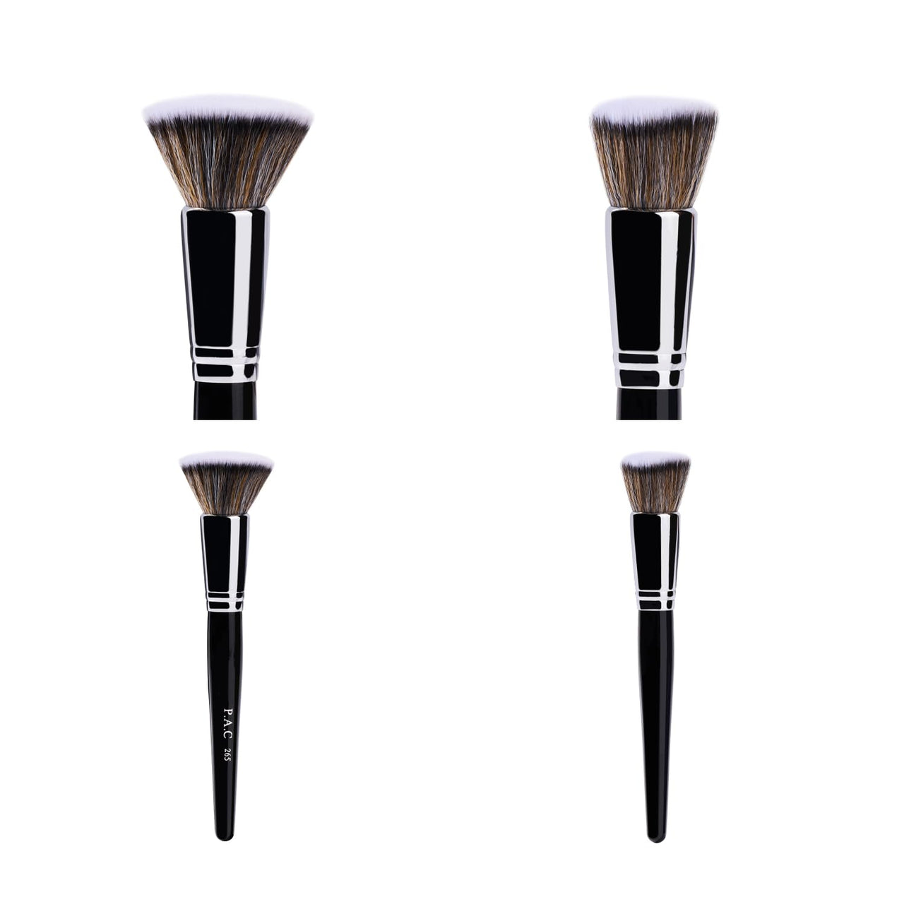 PAC Makeup Kit Foundation Brush | Synthetic Bristle Makeup brush | Face Brush for Cream, Liquid And Powder Formulation | Medium Coverage Application | Black - 1 Brush