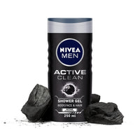 Nivea Men Sun Lotion For Oily Skin, Spf 30, With UVA & UVB Protection, 75 Ml & Body Wash, Active Clean With Active Charcoal, Shower Gel For Body, Face & Hair, 250 Ml, Pack Of 1
