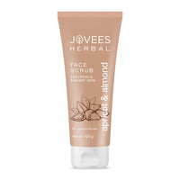 Jovees Herbal Apricot & Almond Face Scrub with Almond, Apricot & Wheatgerm Oil For Normal to Dry Skin | Gently Removes dead Skin, Anti-Pigmentation, Tan Removal, Smooth and Clear Complexation 100g