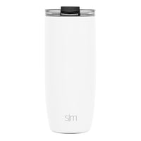 Simple Modern Travel Coffee Mug Tumbler with Flip Lid | Reusable Insulated Stainless Steel Cold Brew Iced Coffee Cup Thermos | Gifts for Women Men Him Her | Voyager Collection | 20oz | Winter White -Winter White