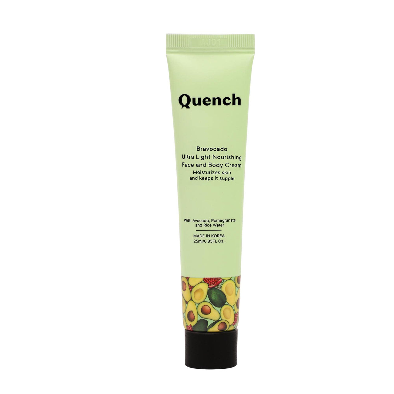 Quench Ultra Light Nourishing Body Lotion With Avocado & Vitamin E | Repairs Skin Barrier | For Hydrated And Smoother Skin | Made In Korea (25Ml)