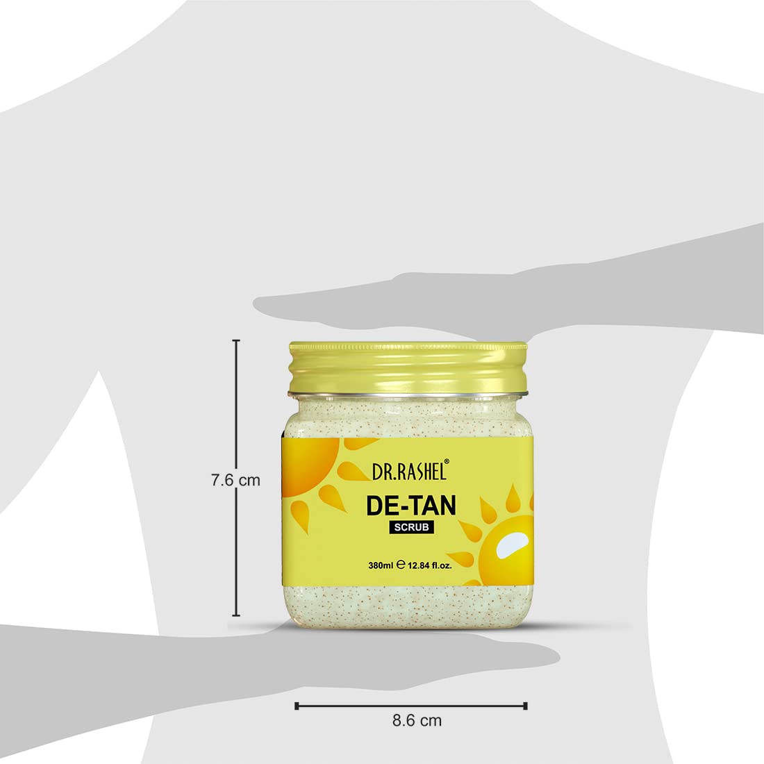 DR.RASHEL De-Tan Scrub For Face & Body (380 Ml) | Revitalizing Tan Removal || Cleanser,Dead Skin|| Blackhead Remover For Deep Exfoliation Scrub