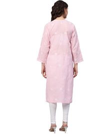 Ada Hand Embroidered Lucknowi Chikankari Ethnic Wear Cotton Kurta Kurti Tunic for Women