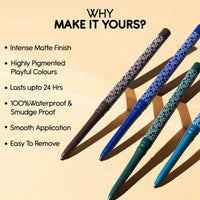 Kay Beauty 24HR Coloured Matte Kajal - Brown (0.35gm)