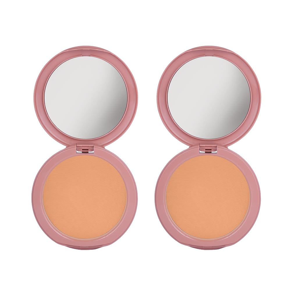 Dazller Classique Compact Powder, 9g - (Pack of 2), 8010 Dusky R1, Velvety Natural Finish, Oil-Control, Sebum Absorption Formula, No-makeup look, Emollient-rich