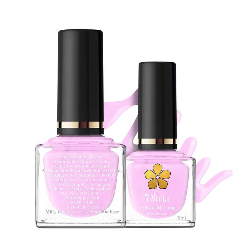 Olivia Nail Paint for Glossy Finish - 5ml (6 Merry Pink)