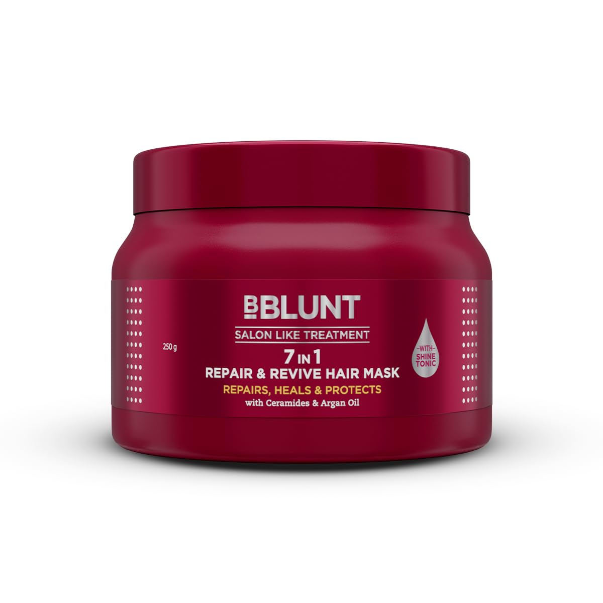 BBLUNT 7 in 1 Repair & Revive Hair Mask for Upto 100% Damage Repair - 250g| Addresses 7 Signs of Hair Damage | Enriched with Ceramides & Argan Oil