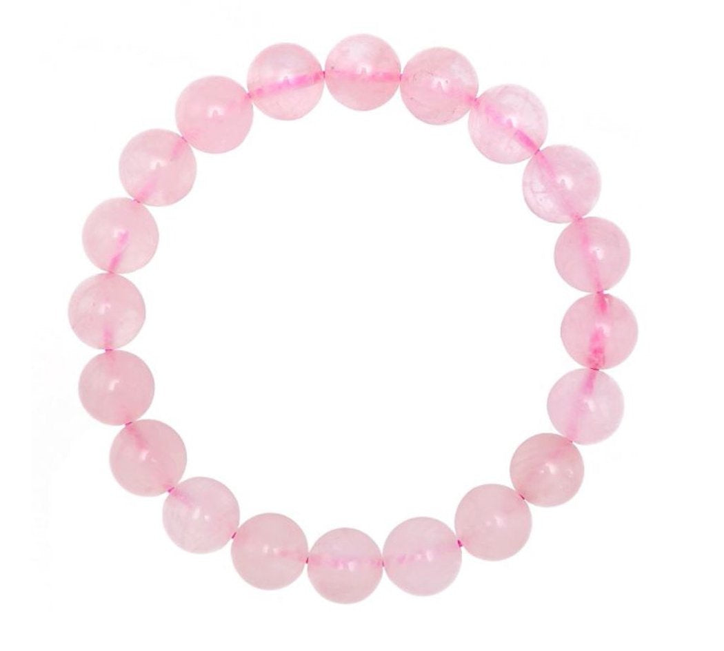 Adabele Natural Gemstone Bracelet 7.5 inch Stretchy Chakra Gems Stones 8mm (0.31") Beads Healing Crystal Quartz Women Men Girls Gifts (Unisex) Rose Quartz 8.0 Inches