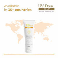 Brinton UV Doux Gold Silicone Sunscreen Gel SPF 50 PA+++ With Vitamin C&E|Clinically Tested,Water Resistant&Non- Greasy|UVA/UVB Protection Against UVA/UVB Rays| For All Skin Types,100 Gm (Pack Of 1)