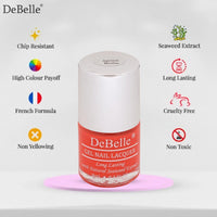Debelle Gel Nail Polish Apricot Brulee (Dusty Orange Nail Paint)|Non Uv - Gel Glossy Finish |Chip Resistant | Seaweed Enriched Formula| Long Lasting|Cruelty And Toxic Free| 8Ml