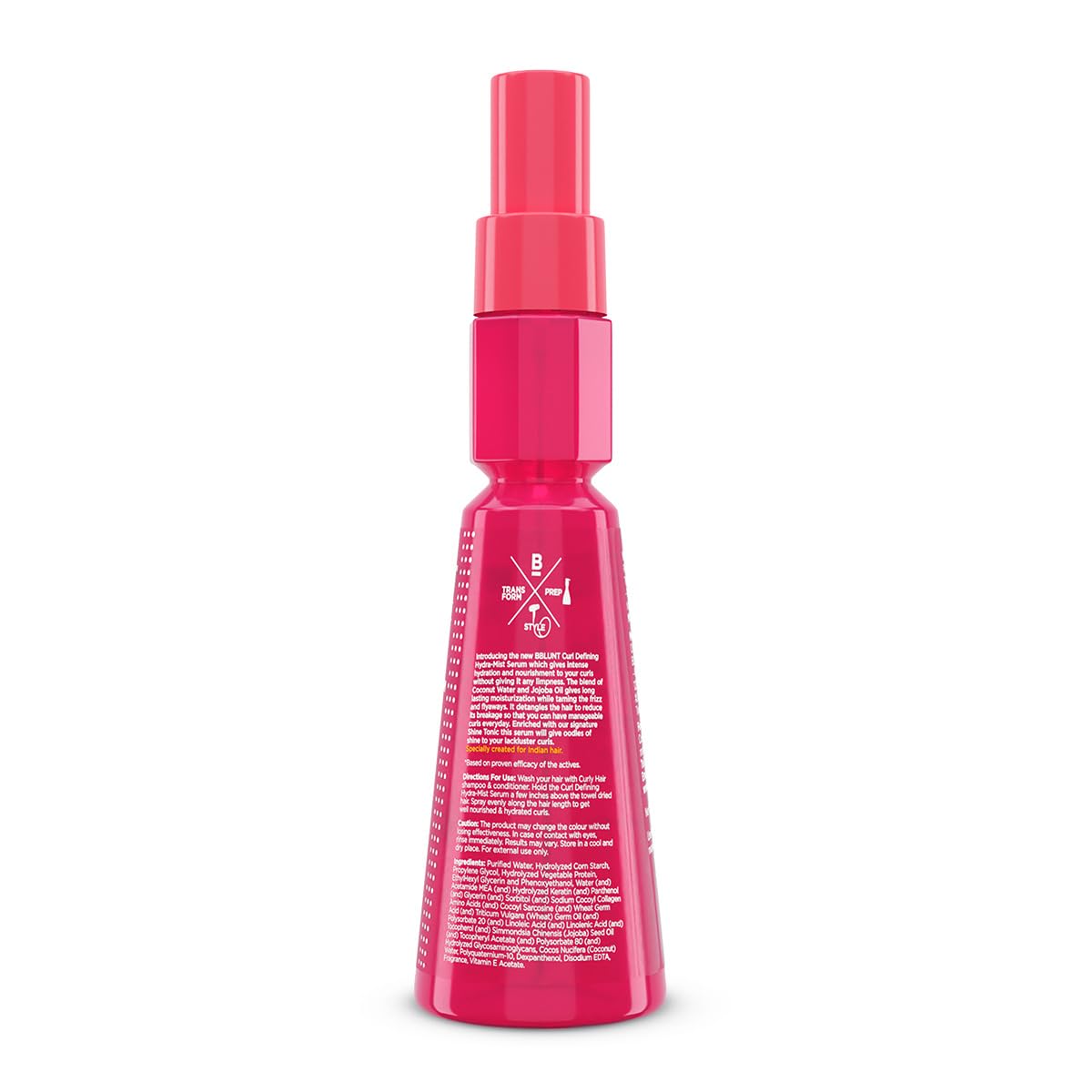 BBLUNT Curl Defining Hydra-Mist Serum with Jojoba Oil and Coconut Water for Hydrated & Nourished Curls - 150 ml | Hydrates & Nourishes Hair | Smoothens Hair | Tames Frizz