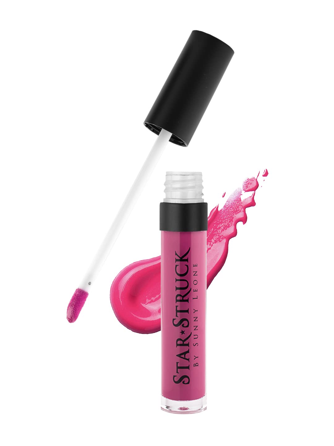 STARSTRUCK BY SUNNY LEONE Glossy Liquid Lip Color, Pink Color | Highly Pigmented, Hi-Shine & Non-Sticky Formula | Lip Gloss For Girls, Women | Kiss Me Pink