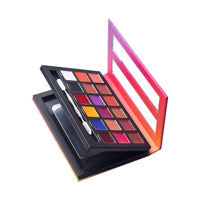 SHOPAAREL Shiny Makeup Palette With Stainless Steel Round Shape Spatula (Multi-Color), (1 count)